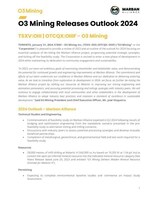O3 - News Release 2024 Outlook PDF (CNW Group/O3 Mining Inc.)