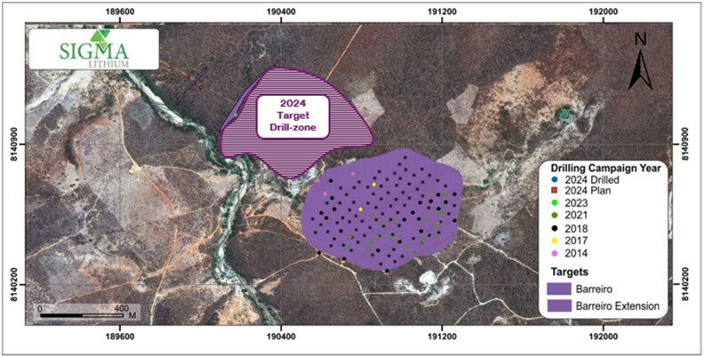 Figure 7: Barreiro Extension discovery runs parallel to Barreiro, extending  the Phase 2 Mine Westwards