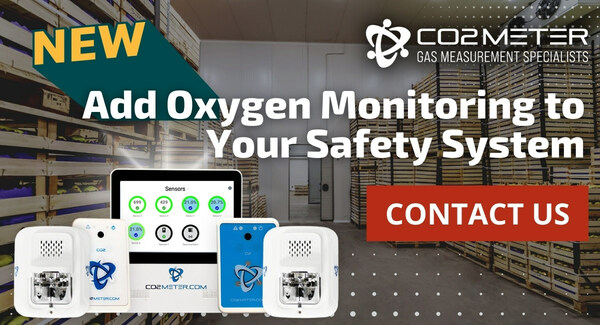 Area O2 Monitoring System Co2meter Expands Its Multi Gas Safety System Line To Include Oxygen ...