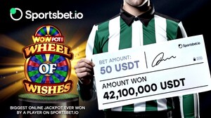 Sportsbet.io : Un pari de 50 dollars débouche sur un jackpot de 42 millions de dollars via une machine à sous en ligne