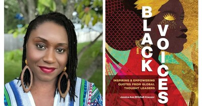 Jessica Ann Mitchell Aiwuyor, author of Black Voices: Inspiring and Empowering Quotes from Global Thought Leaders, Black history book.