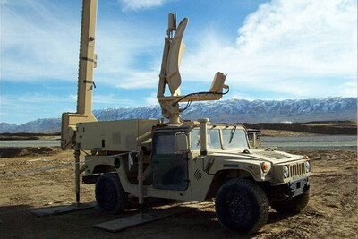The ATNAVICS radar vehicle contains all the electronics and antennas for three radars.