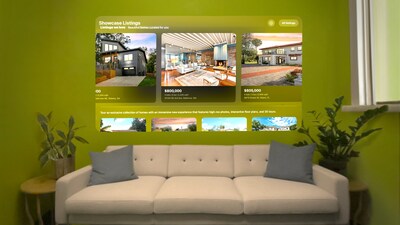 Zillow® Immerse, the most interactive way to explore select home listings on Zillow, utilizes the full capabilities of Apple Vision Pro, elevating the home tour experience with virtual walkthroughs and interactive 3D floor plan.