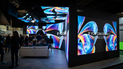 A series of screens exhibited by INFiLED at ISE2024 (Photo by INFiLED)