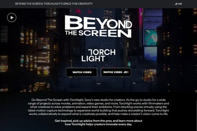 Beyond The Screen Website - Top Page