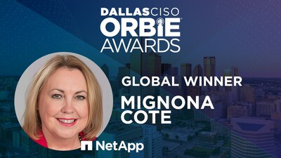 Global ORBIE Winner, Mignona Cote of NetApp