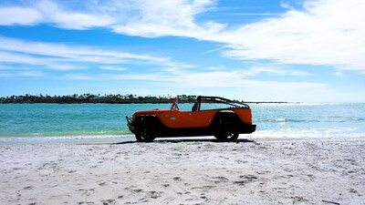 Embrace the Journey Beyond: As the Road Ends, the Adventure Begins with Our Amphibious Car, Uniting the Thrill of Landscapes with the Call of the Waves