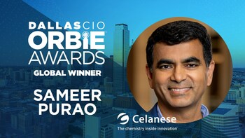 Global ORBIE Winner, Sameer Purao of Celanese