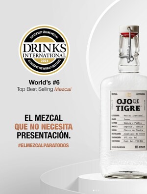 OJO DE TIGRE, EL MEZCAL PARA TODOS, SE POSICIONA DENTRO DEL TOP 6 DE MEZCALES MÁS VENIDOS A NIVEL INTERNACIONAL