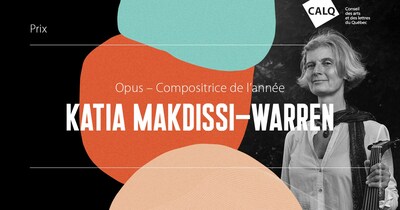Katia Makdissi-Warren reoit le prix Opus de la Compositrice de l'anne. crdit photo : Damian Siqueiros (Groupe CNW/Conseil des arts et des lettres du Qubec)