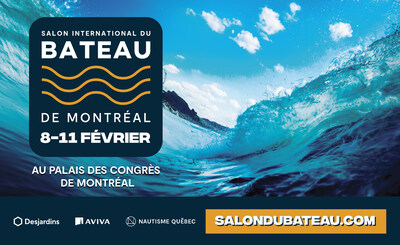 Suivez la vague vers l'vnement de l'anne : le Salon international du bateau de Montral du 8 au 11 fvrier 2024 au Palais des congrs. (Groupe CNW/Nautisme Qubec)