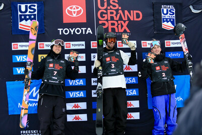 Monster Energy's Alex Hall Wins and Colby Stevenson Takes Silver in Men's Freeski Slopestyle at the Toyota U.S. Grand Prix at Mammoth Mountain