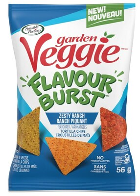 Garden Veggie™ Snacks, the trailblazer in better-for-you snacking, is proud to introduce its latest innovation, Flavour Burst™ Zesty Ranch Flavoured Tortilla Chips.