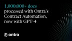 Ontra Celebrates One Million Documents; Adds GPT-4 to Industry-Leading Contract Automation Platform