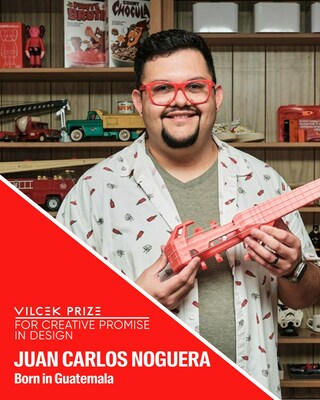 Juan Carlos Noguera (b. Guatemala) receives a 2024 Vilcek Prize for Creative Promise in Design - a $50,000 award. Photo courtesy of Vilcek Foundation.