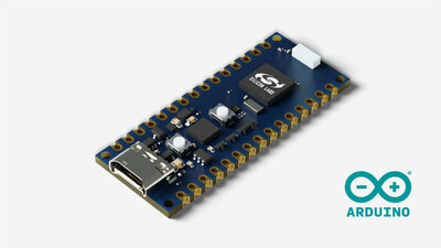A rendering of the upcoming Arduino Nano development board with the Silicon Labs MGM240P module. Credit: Arduino