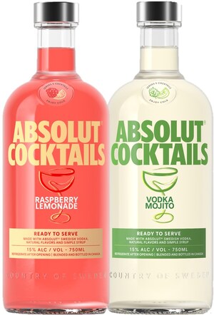 ABSOLUT ENTERS INTO THE READY-TO-SERVE CATEGORY WITH NEW ABSOLUT COCKTAILS LINE