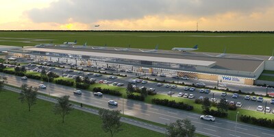 Rendering of Montreal Metropolitan Airport domestic terminal. (CNW Group/Canada Infrastructure Bank)