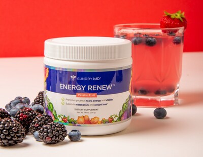 Gundry MD Energy Renew is a dietary supplement crafted with the delightful flavors of passionfruit and hibiscus. This specially crafted supplement is designed to help bolster your body's cell vitality, enabling the generation of energy. Formulated with the finest ingredients, including an exclusive polyphenol blend, Gundry MD Energy Renew cannot only support healthy energy levels but also help promote sustained wakefulness and mental clarity, aiding in your daily recovery.