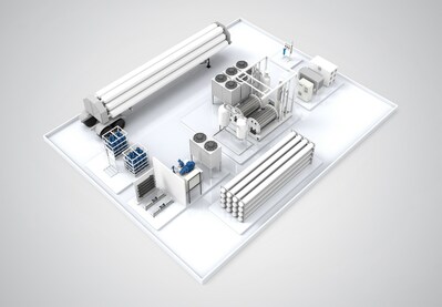 Introducing HNO International's Scalable Hydrogen Energy Platform (SHEP). A 3D render of SHEP's major components