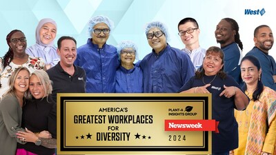 West was named to Newsweek’s America’s Greatest Workplaces 2024 for Diversity. This award recognizes West’s global impact and long-standing commitment to diversity, equity and inclusion.