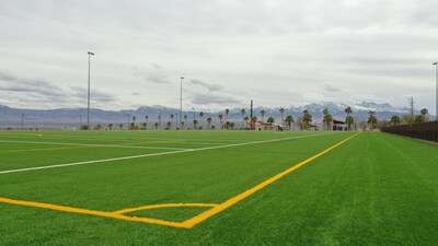 In Nevada, Hellas has installed Matrix Helix turf at 32 high schools in Clark County. Hellas is also the Official Artificial Turf provider of the Las Vegas Raiders and Allegiant Stadium. A Matrix Helix turf system from Hellas is also installed at the Intermountain Healthcare Performance Center where the Raiders practice. The Kansas City Chiefs are also practicing at the Raiders' headquarters this week in preparation for the title game.