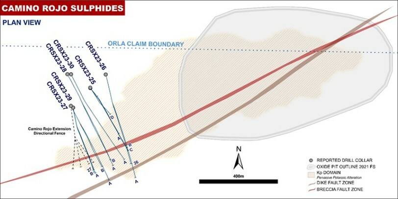 Figure 1: Camino Rojo Plan View Showing Location of Reported Drill Holes (CNW Group/Orla Mining Ltd.) Figure 1: Camino Rojo Plan View Showing Location of Reported Drill Holes (CNW Group/Orla Mining Ltd.)