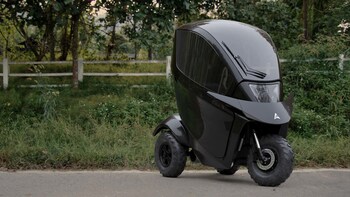 The Tectus is a fully enclosed mobility scooter with on-road and off-road capabilities.