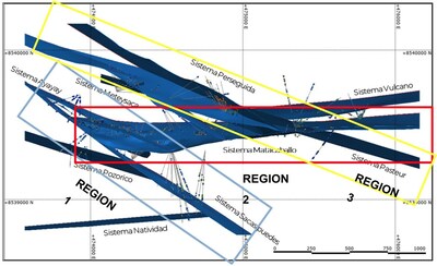 Figure 1 Vein systems in the Reliquias mine (CNW Group/Silver Mountain Resources Inc.)