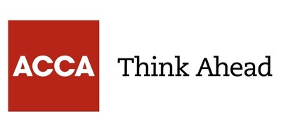 Logo for ACCA (the Association of Chartered Certified Accountants): a red square with the letters A-C-C-A in white enclosed within; to the side, the words 'Think Ahead' in black lettering on a white background. (PRNewsfoto/ACCA (the Association of Chartered Certified Accountants))