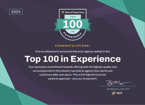 Assisting Hands Arlington Heights Receives 2024 Best of Home Care® - Top 100 Leader in Experience Award