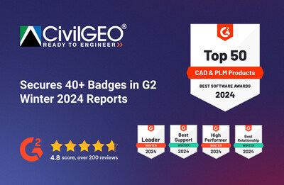 CivilGEO Secures 40+ Badges in G2 Winter 2024 Reports