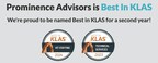 Prominence Advisors Rated Best in KLAS 2024 for HIT Staffing