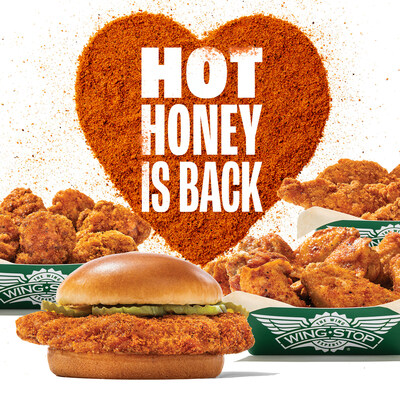 Wingstop is showing love to its fans by bringing back fan-favorite Hot Honey Rub nationwide for a limited time starting on Valentine's Day, Feb. 14, 2024.