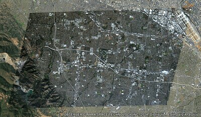 Nara Space's first images at 1.5m resolution, processed by EarthDaily Analytics EarthPipeline. Image of Cupertino, CA, USA.