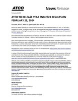 ATCO TO RELEASE YEAR END 2023 RESULTS ON FEBRUARY 29, 2024