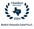 Chambers Regional Spotlight Guide has recognized Botkin Chiarello Calaf as one of the best litigation boutiques in Texas.
