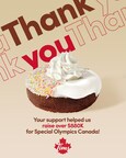 Tim Hortons raises record-breaking $884,000 for Special Olympics Donut fundraiser, with 100 per cent of proceeds directly supporting Special Olympics athletes across Canada