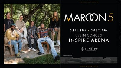 Maroon 5 Concert at INSPIRE Arena Scheduled for Mar. 8-9.