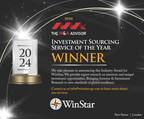 WINSTAR ANNOUNCED AS THE WINNER OF THE INVESTMENT SOURCING SERVICE OF THE YEAR AWARD