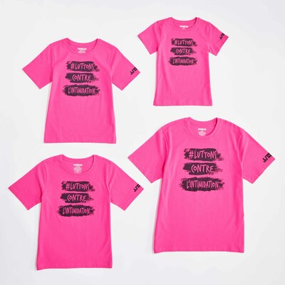 L'entreprise Giant Tiger Stores Limited est fire d'annoncer aujourd'hui la cration d'un t-shirt rose visant  sensibiliser la population  la journe contre l'intimidation, dans le cadre de son partenariat avec Jeunesse, J'coute pour la deuxime anne conscutive. Ce t-shirt unique en son genre est maintenant offert dans certains magasins Tigre Gant et en ligne au TigreGeant.com. La totalit des profits provenant de la vente de ce t-shirt sera verse  Jeunesse, J'coute pour soutenir les se (Groupe CNW/Giant Tiger Stores Limited)
