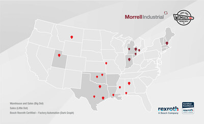 Morrell Industrial's territory now includes New England states Connecticut, Massachusetts, Rhode Island, Maine, Vermont, and New Hampshire