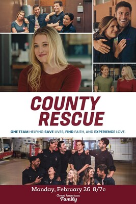 DO YOU HAVE WHAT IT TAKES TO BE A RESCUER? See COUNTY RESCUE, the much-anticipated faith and family action-drama series about EMTs and paramedics in personal and professional extremes seeking to live their lives with love, faith, and hope. Episode one streams on Great American Pure Flix, Friday, February 23 and linear cable TV premiere on Great American Family, Monday, February 26 (8 p.m. ET/PT). New episodes each week.