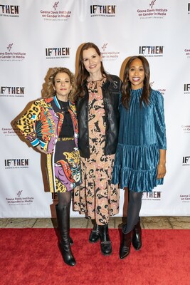 From left to right: Madeline Di Nonno, Geena Davis, Dr. Rae Wynn-Grant