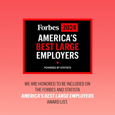 JELD-WEN receives award as one of America's Best Large Employers in 2024.