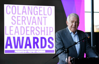 Strategic Advisor of the Colangelo College of Business Jerry Colangelo speaks during the Colangelo Servant Leadership Awards ceremony.
