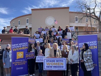 Representative Andrea Reeb, sponsor of Independent Women's Voice's Women's Bill of Rights (HB 205) discusses what the bill will do for New Mexico. (Santa Fe)