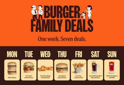A&W celebrates Family Day with a week of 'Burger Family Deals' through the A&W Mobile App