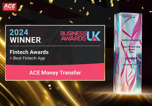 ACE Money Transfer uitgeroepen tot 'Beste Fintech-app' tijdens de UK Business Awards 2024