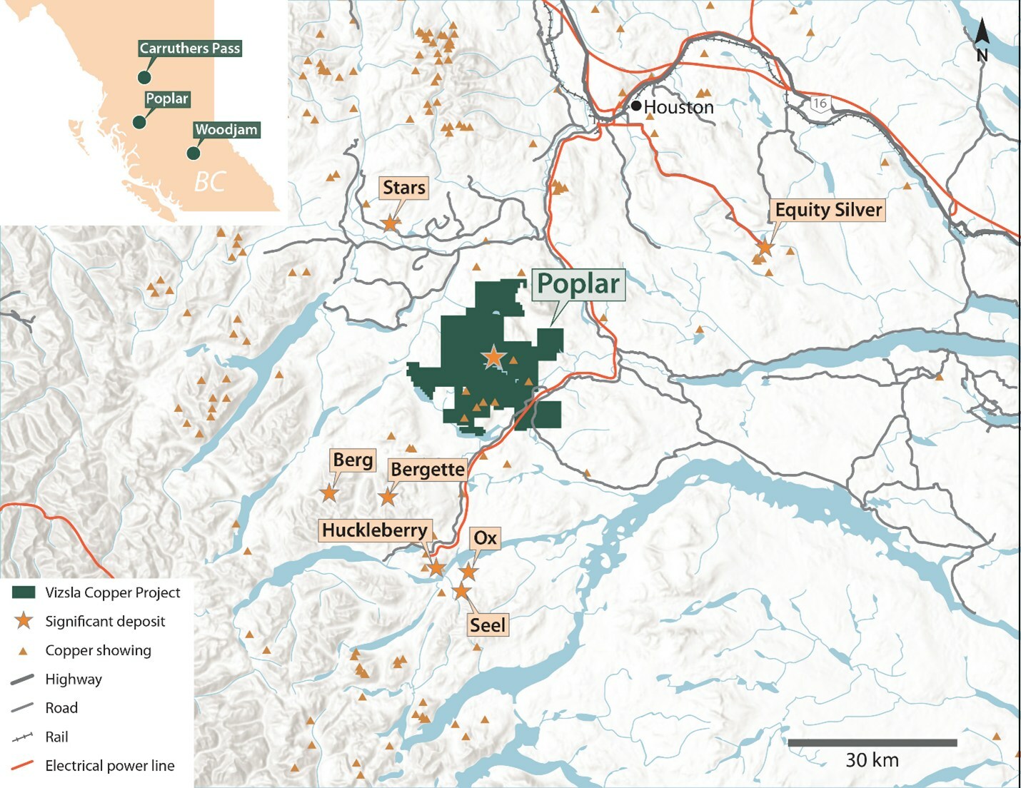 Figure 1 – Poplar Project Location Map (CNW Group/Vizsla Copper Corp.) Figure 1 – Poplar Project Location Map (CNW Group/Vizsla Copper Corp.)